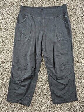 Prima by Danskin Womens Sz L (12-14) Pull On Straight Leg Sweatpants Pants Black